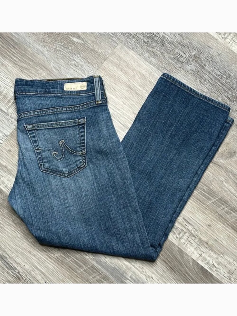 AG Adriano Goldschmied Tomboy Jeans Size 28 Relaxed Straight Crop Denim